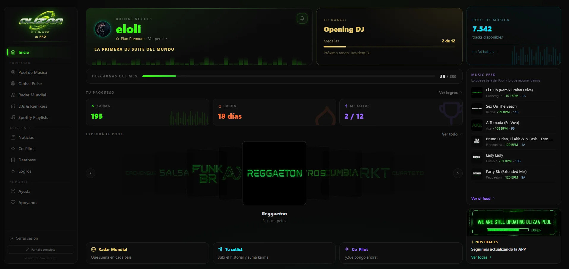 OLIZAA DJ Suite en uso